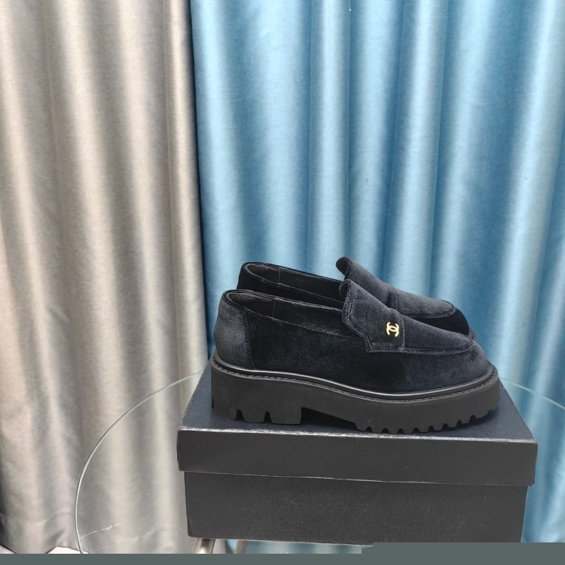 Ch*el leather shoes